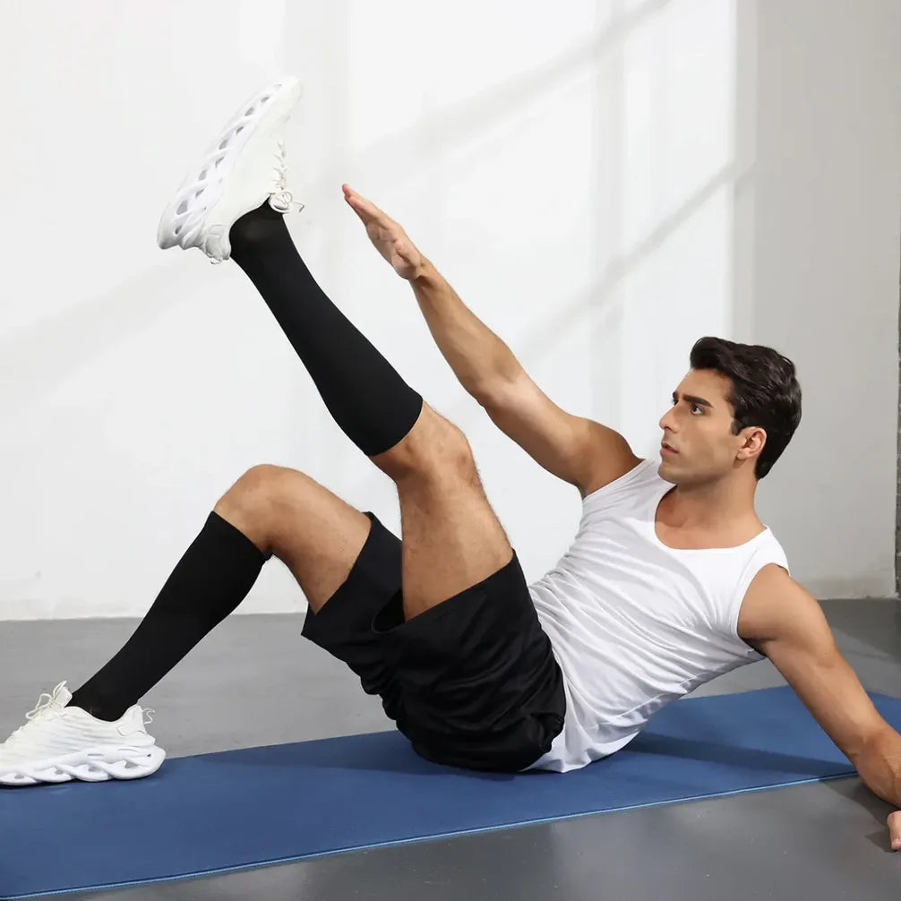 6-paires-chaussettes-de-compression-unis-noir