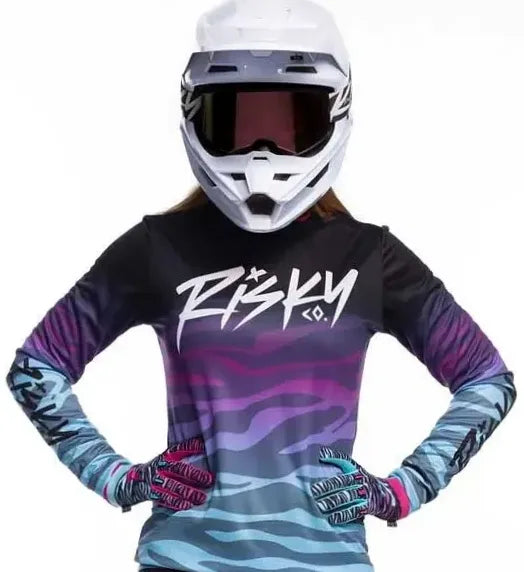 Maillot vélo femme manche longue été VTT descente enduro séchage rapide