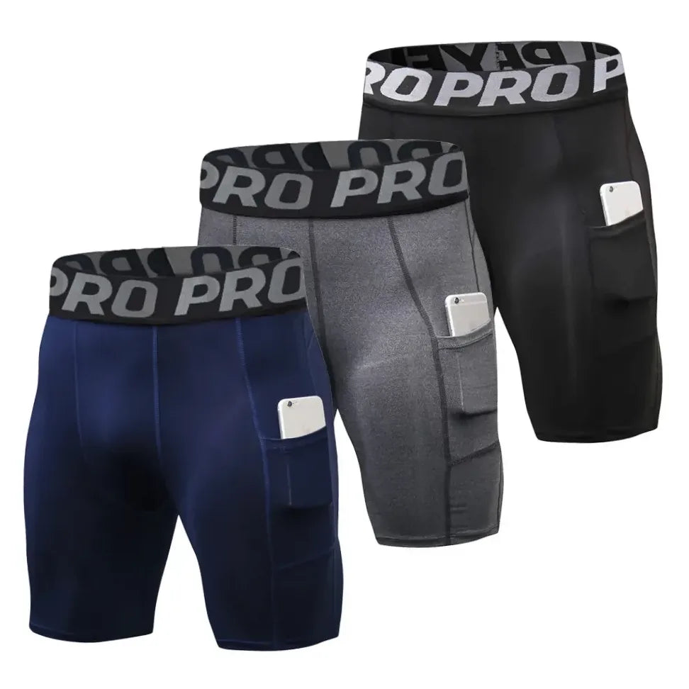 Caleçon de compression homme avec poches pour sport running vélo basket