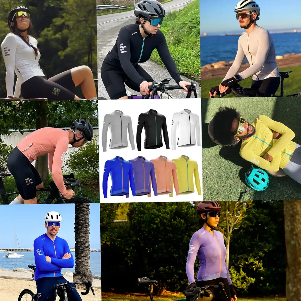 Maillot cyclisme manches longues respirant séchage rapide SPF50 taille S