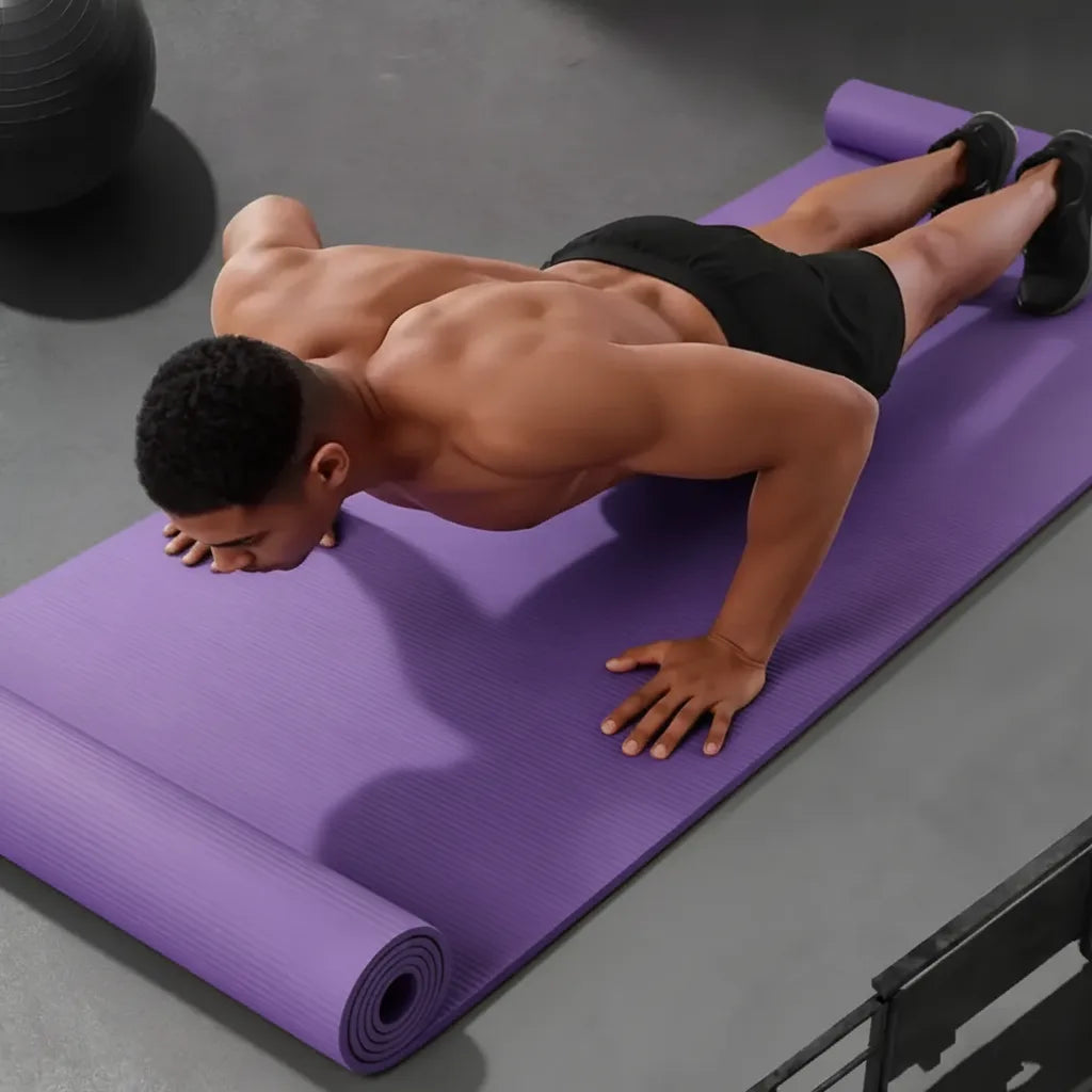 Tapis de yoga extra-large 200x90/80 cm antidérapant 10 mm épais