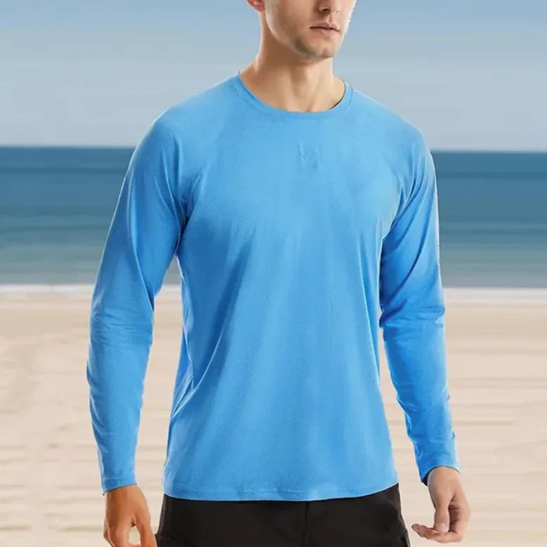 Haut de compression homme manches longues respirant UPF 50+