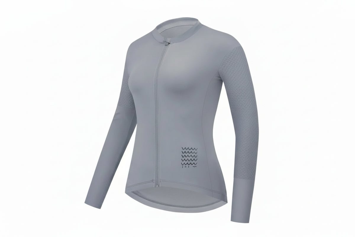 Maillot cyclisme femme manches longues ajusté printemps-automne