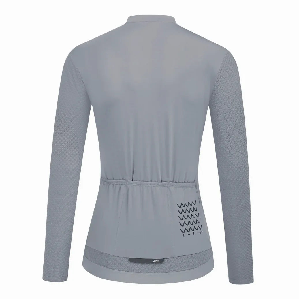 Maillot cyclisme femme manches longues ajusté printemps-automne