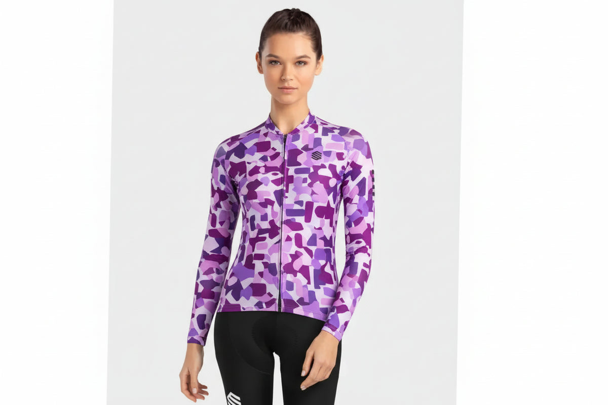 Maillot cyclisme femme manches longues léger anti-UV séchage rapide