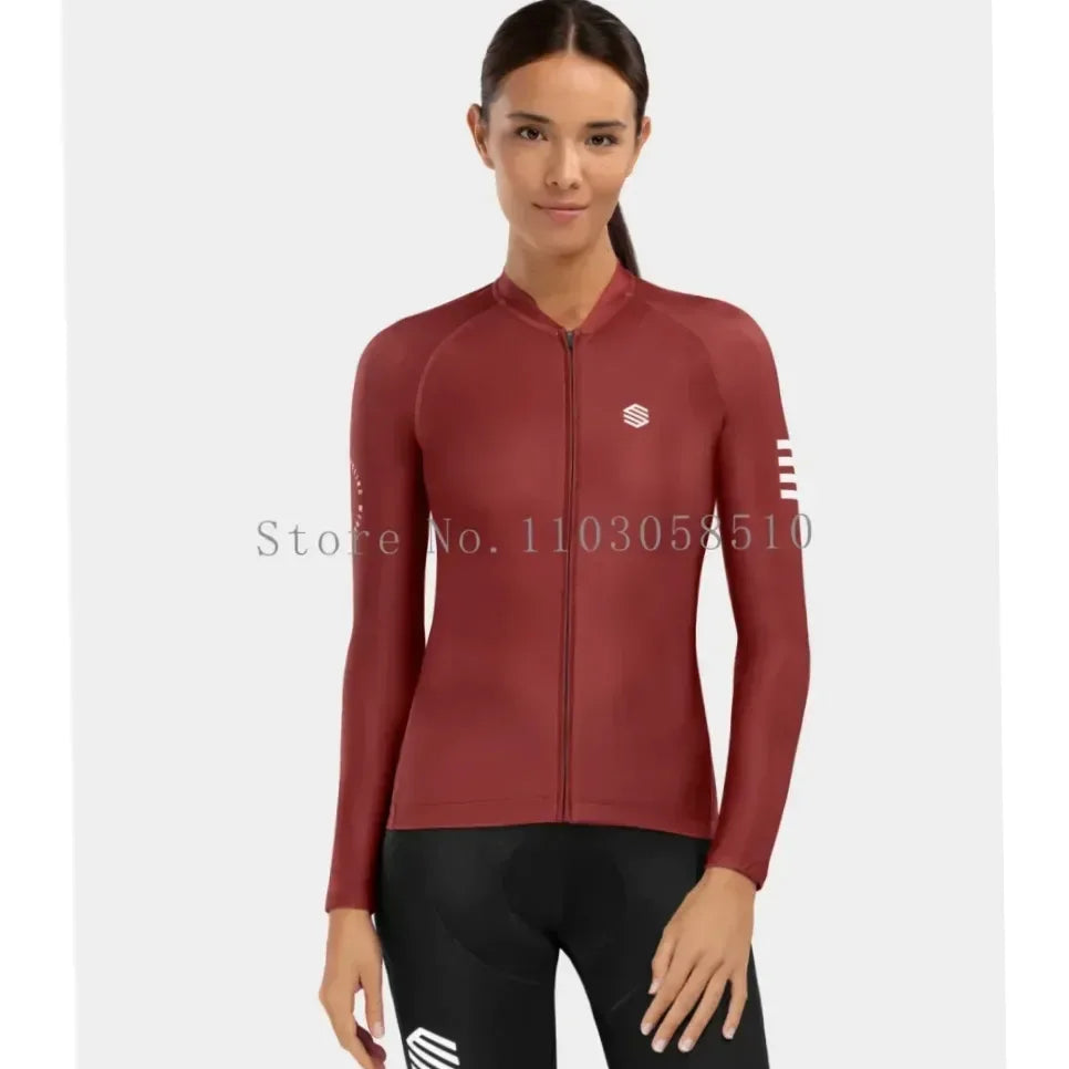 Maillot cyclisme femme manches longues léger anti-UV séchage rapide
