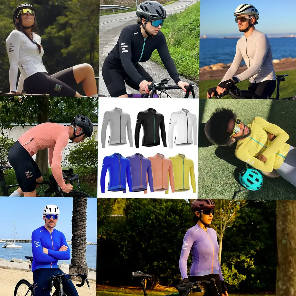 Maillot cyclisme manches longues respirant séchage rapide SPF50 taille S