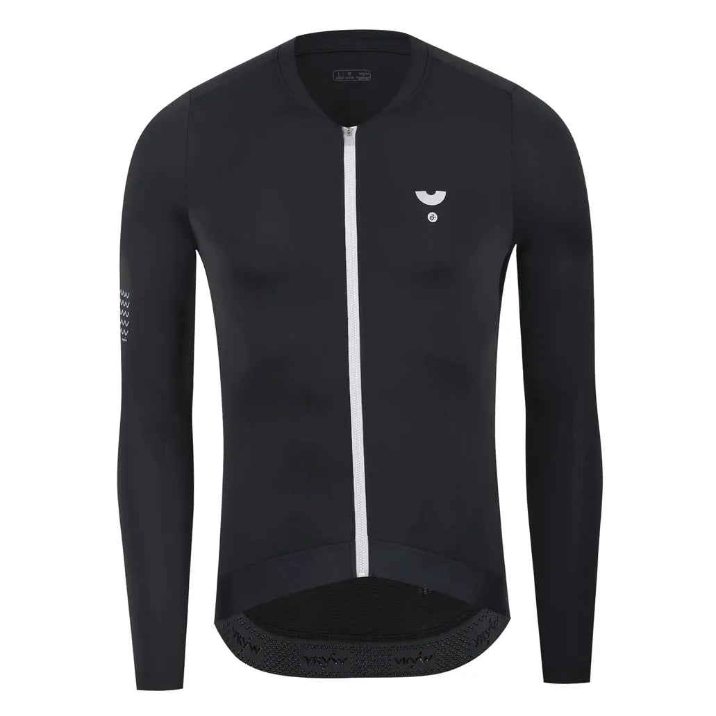 Maillot cycliste homme manches longues respirant noir