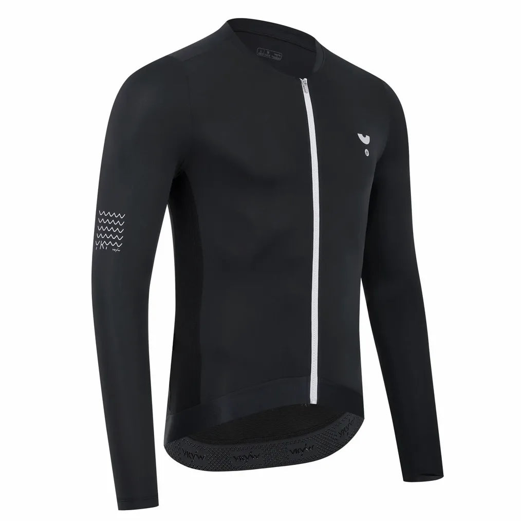 Maillot cycliste homme manches longues respirant noir