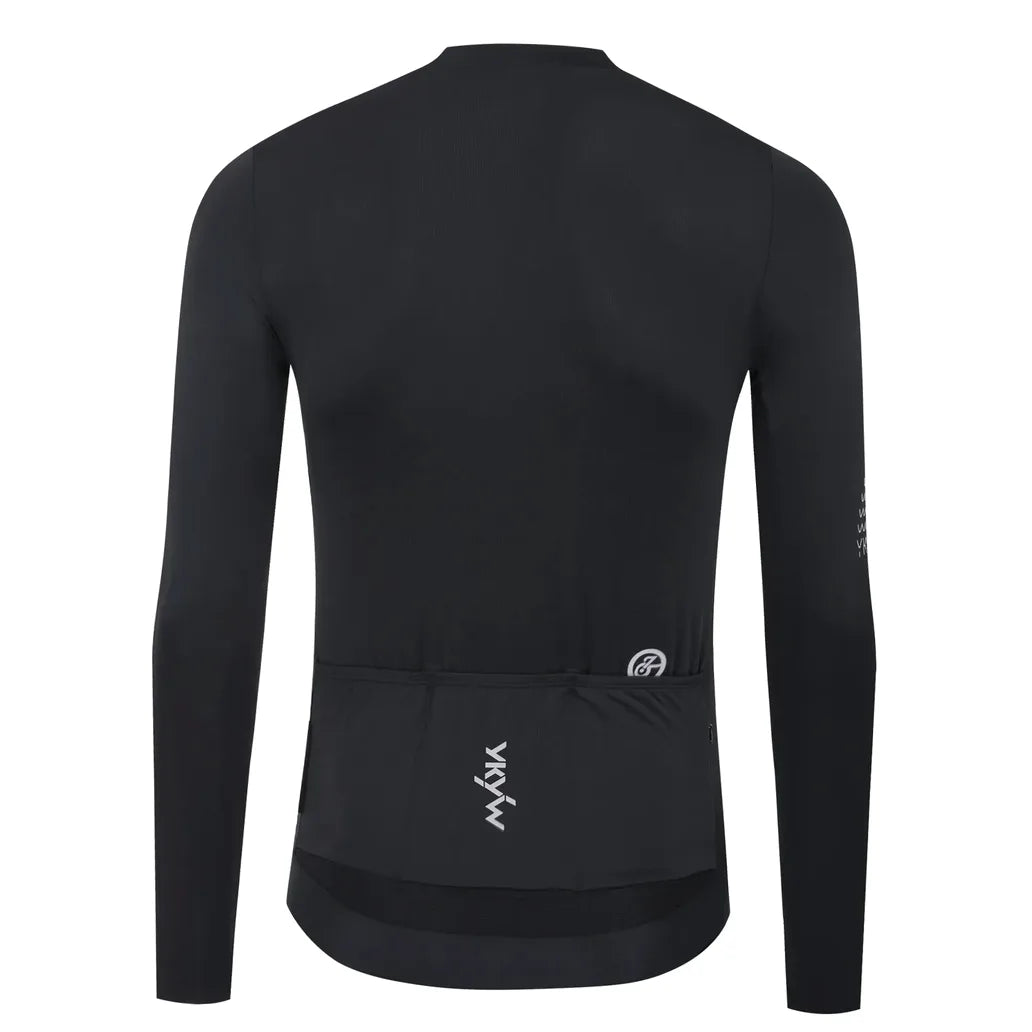 Maillot cycliste homme manches longues respirant noir