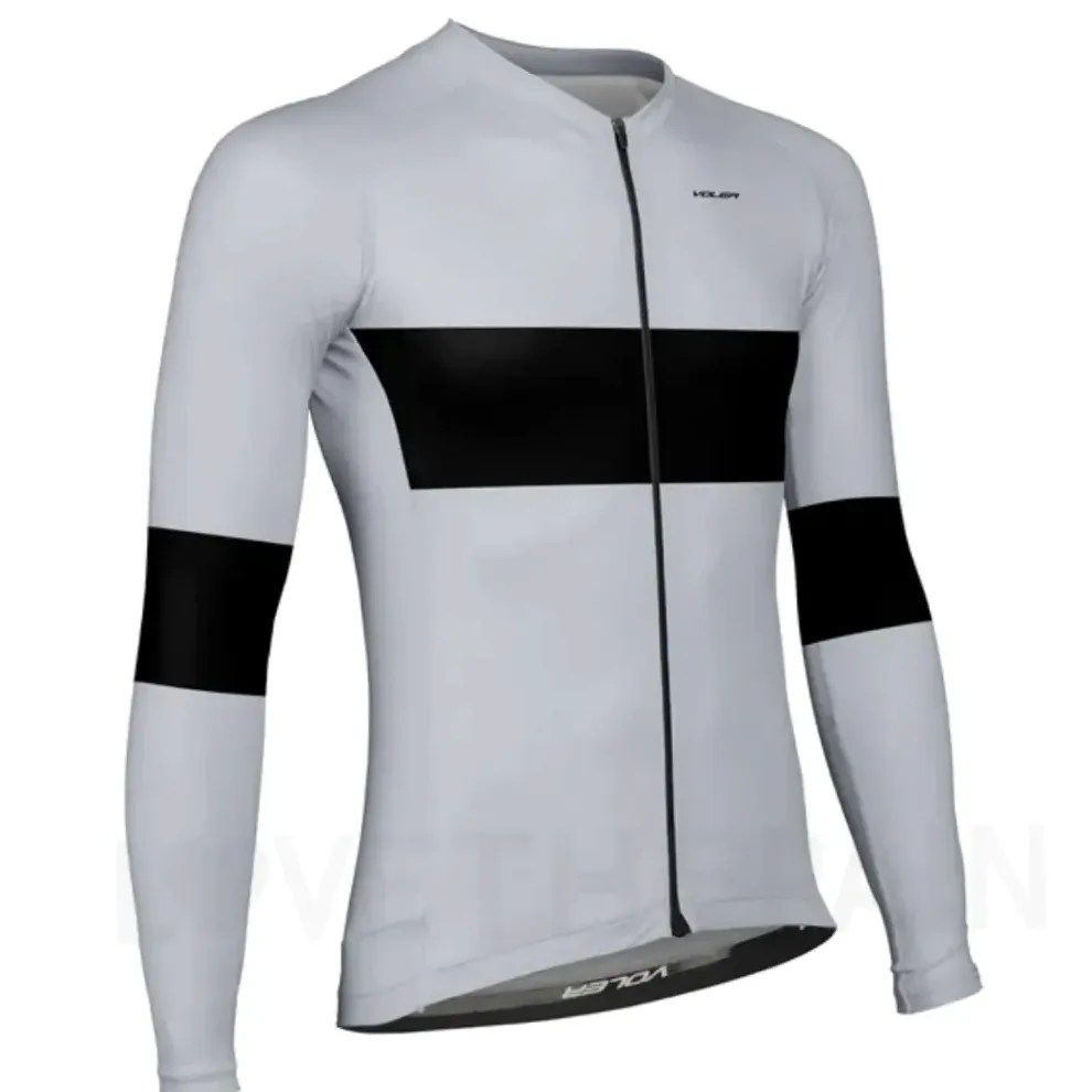 Maillot vélo homme manches longues aérodynamique respirant séchage rapide coupe slim
