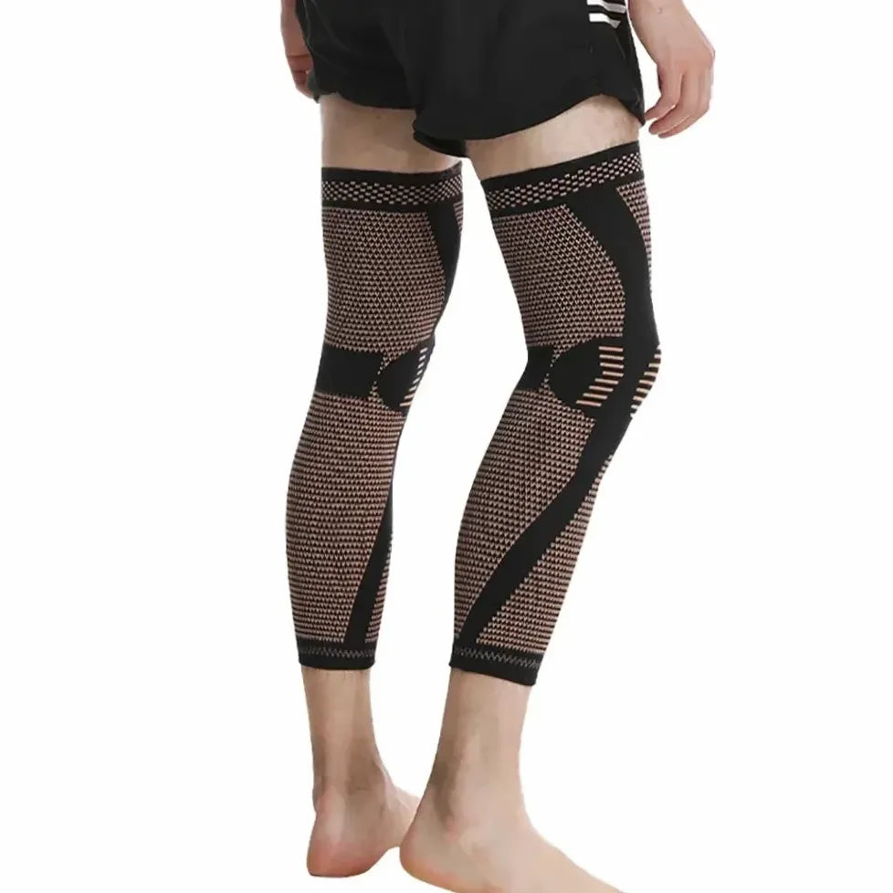 Manchettes de compression cuisse-genou-mollet cuivre 20-30 mmHg