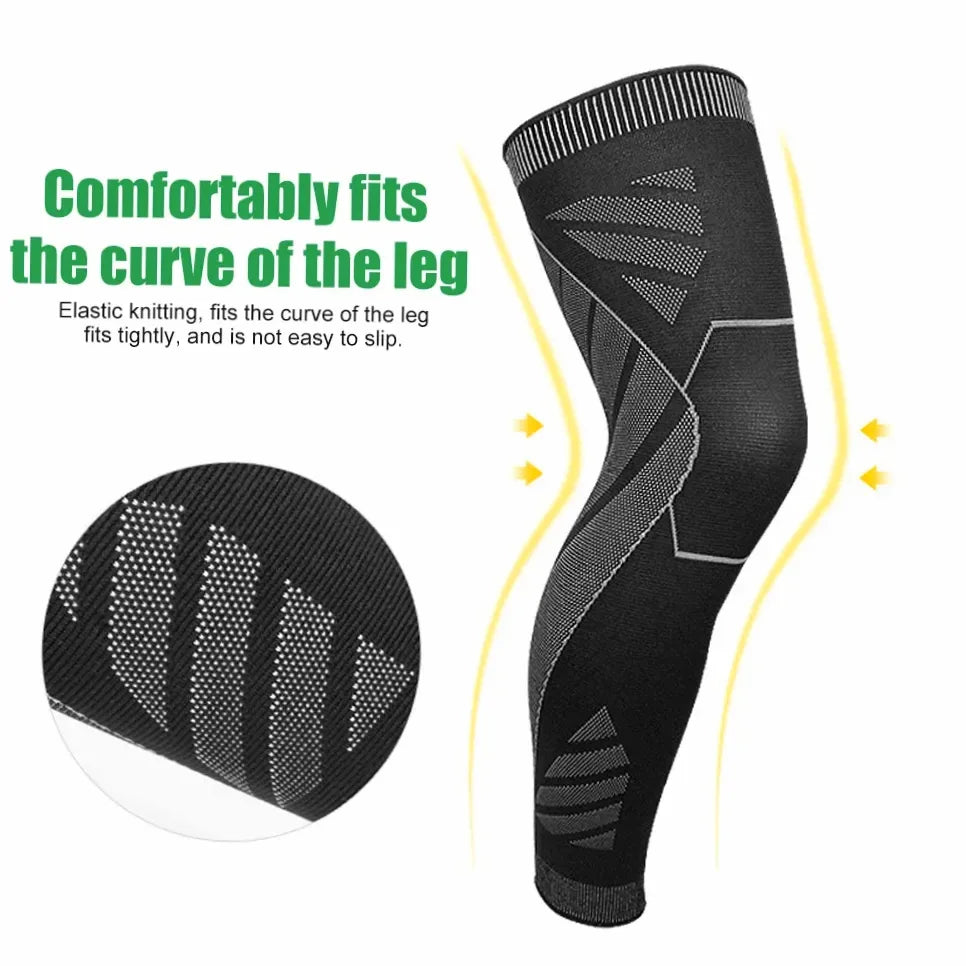 Manchettes de compression longues pour jambes – genouillère de soutien