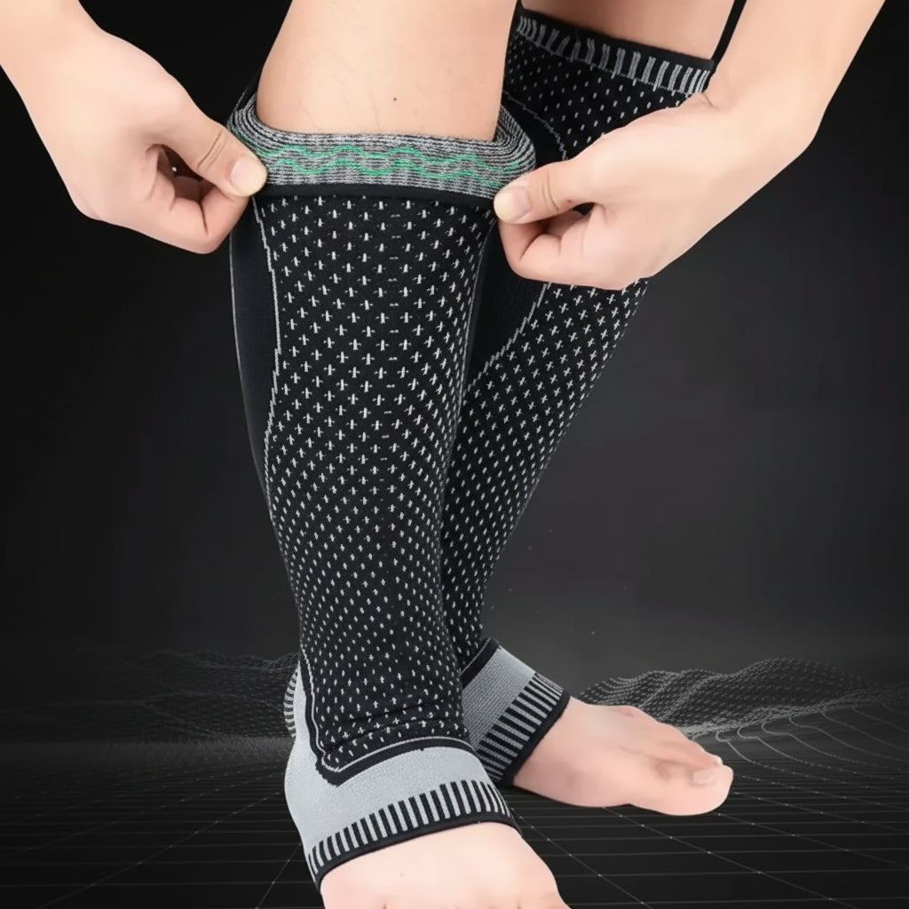 Manchettes de compression mollet pour course et cyclisme
