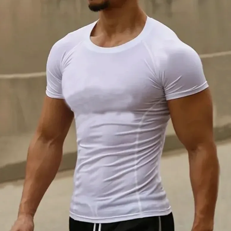 T-shirt de compression homme manches courtes running fitness