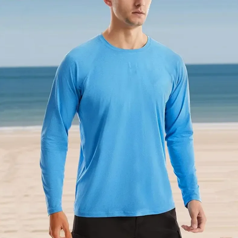 Haut de compression homme manches longues respirant UPF 50+