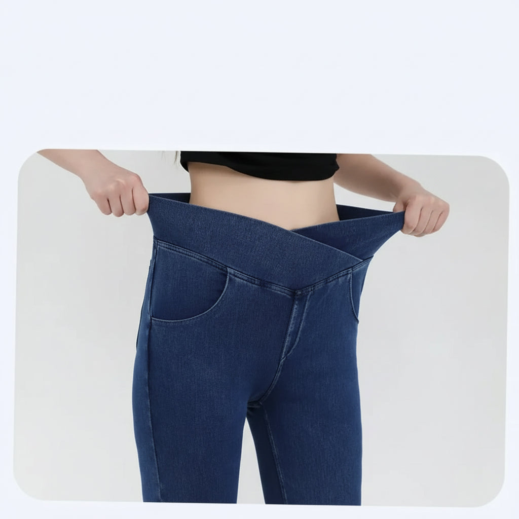 pantalon-femme-evase-taille-haute-stretch-4