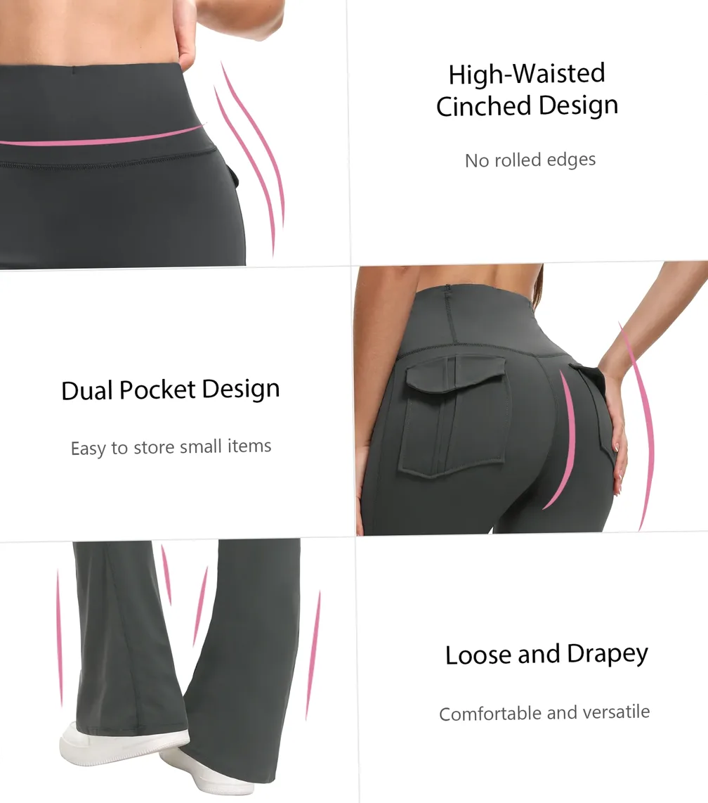 pantalon-yoga-taille-haute-evase-a-poches