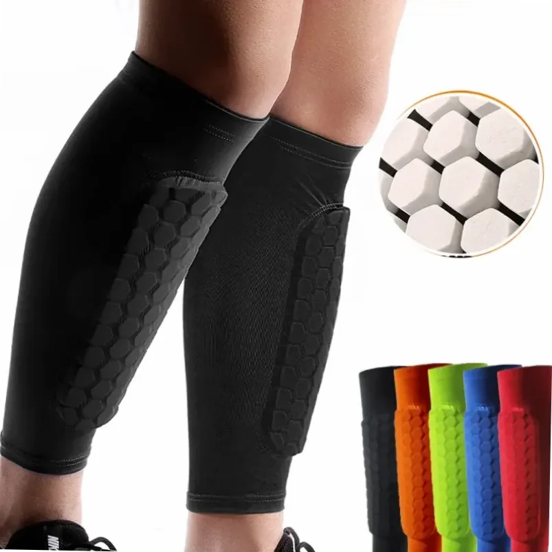 Protège-tibias football avec manchon de compression mollet – Adulte & enfant