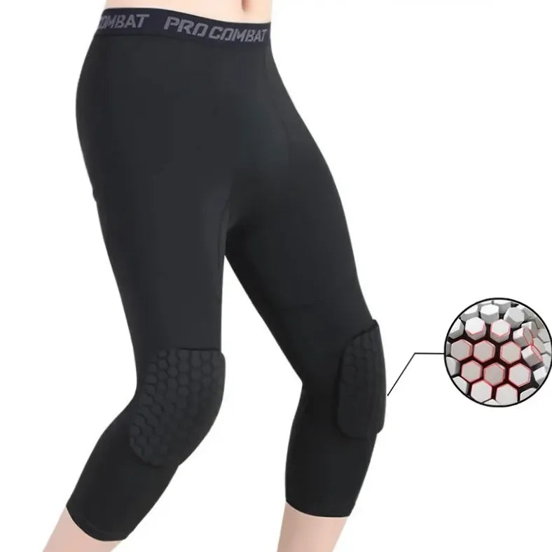 Shorts basket anti-choc homme 3/4 avec genouillères 3XL