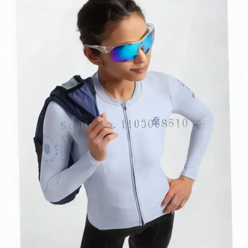 Maillot cyclisme femme manches longues léger anti-UV séchage rapide