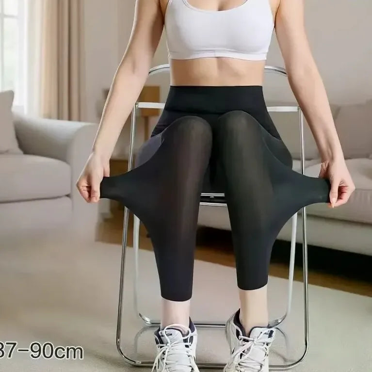 Legging taille haute anti-UV stretch 4 voies capri contrôle ventre yoga