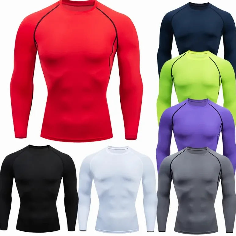 T-shirt homme compression manche longue séchage rapide