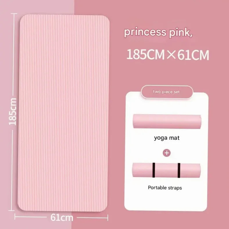 Tapis de yoga antidérapant 20mm extra-large 183x60cm