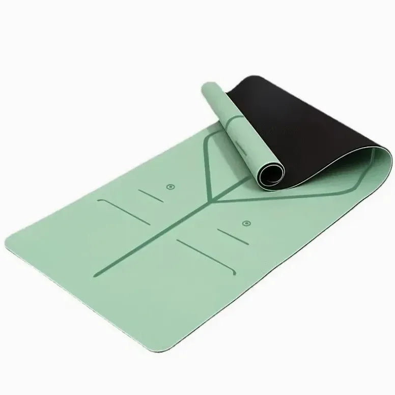 Tapis de yoga pliable 8mm en TPE épais 183x61cm antidérapant