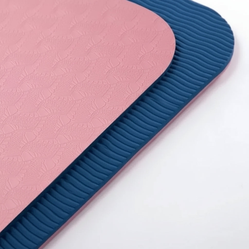 Tapis de yoga pliable 8mm en TPE épais 183x61cm antidérapant